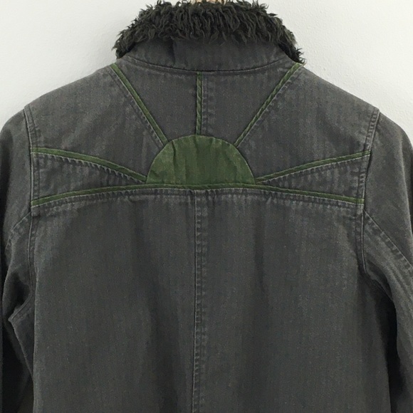 Faux Fur Collar Denim Jacket - Picture 2 of 14
